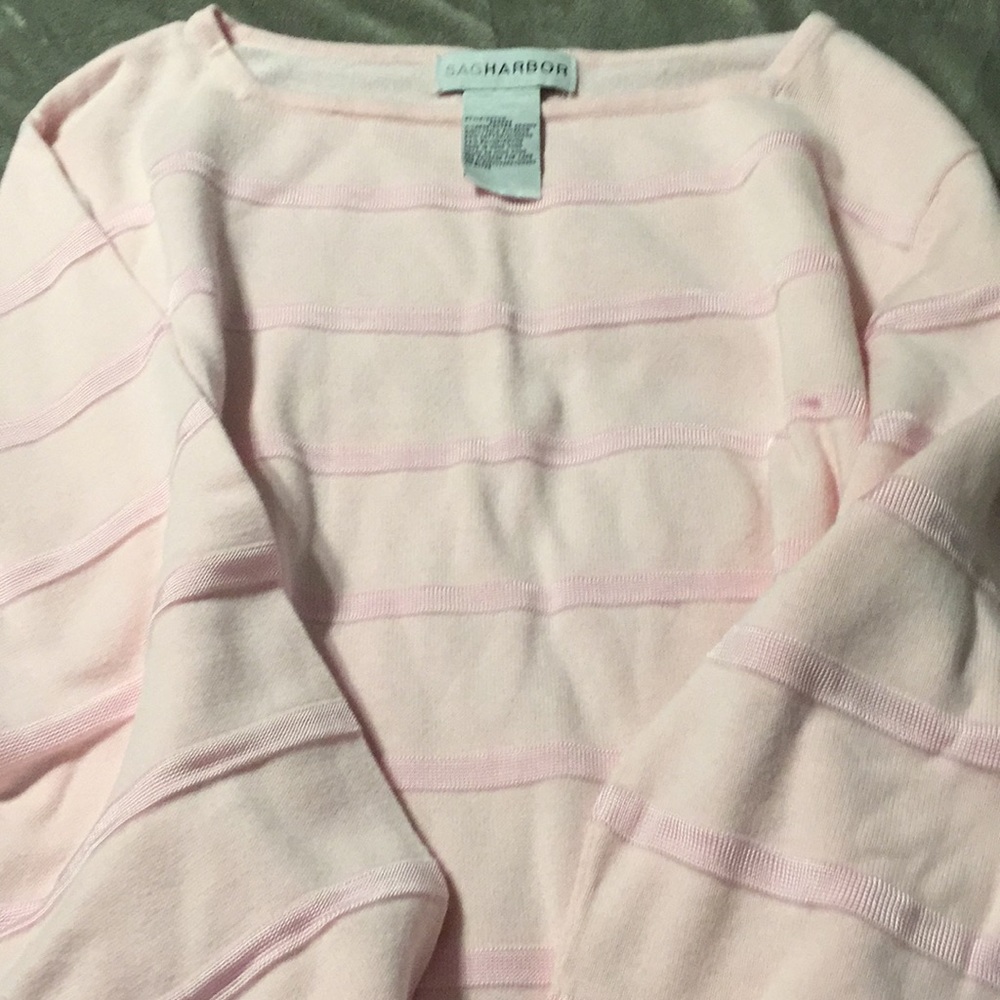 Light weight, light pink sweater